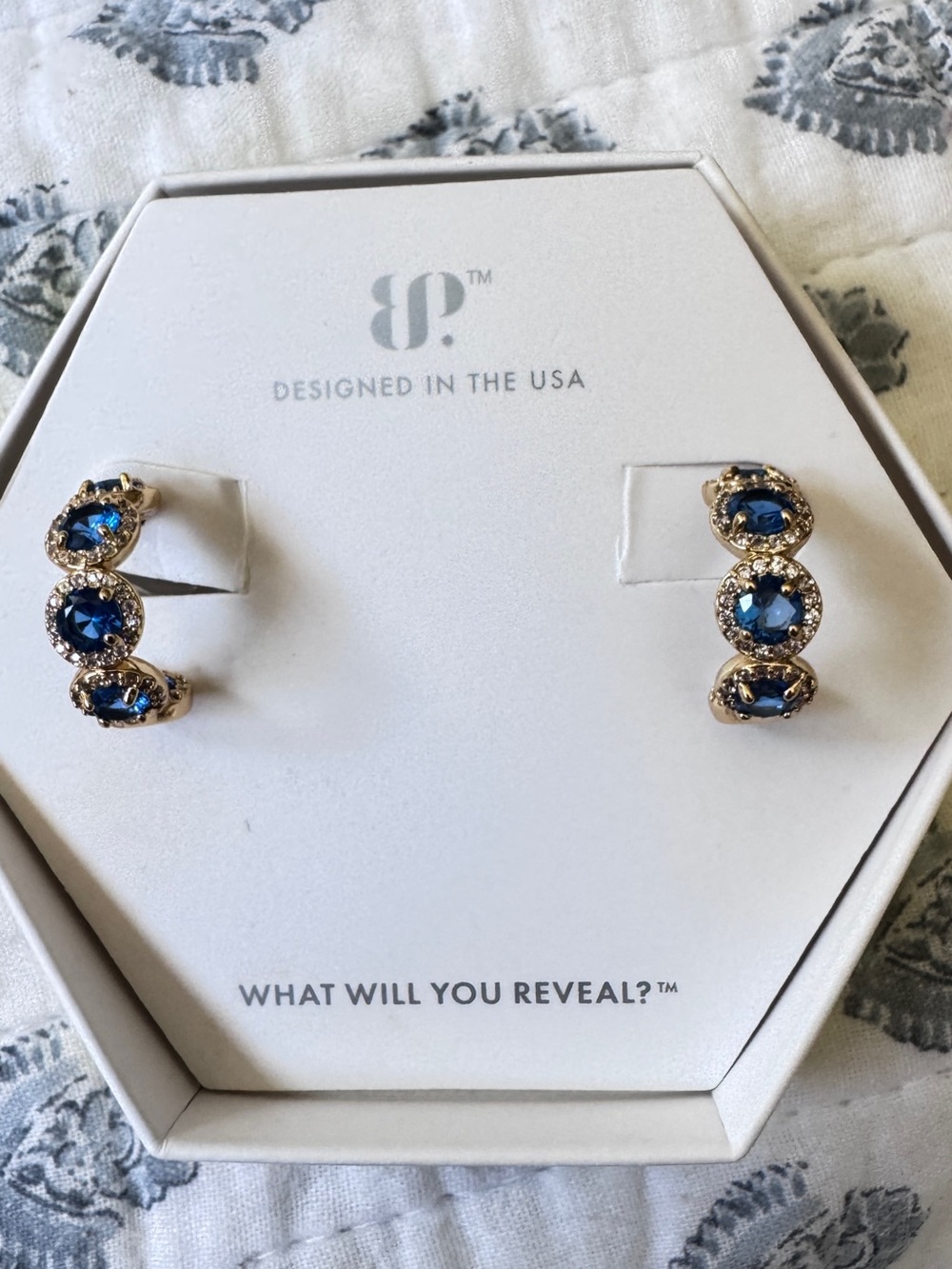 Bomb Party Lets Stay Together Lab-Created Swiss Blue Topaz Gold Plate Earrings